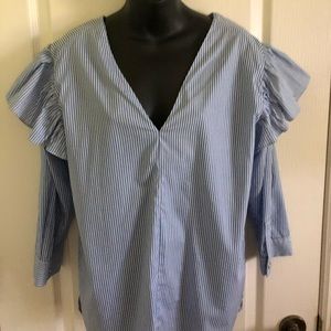 ZARA striped shirt with Frills